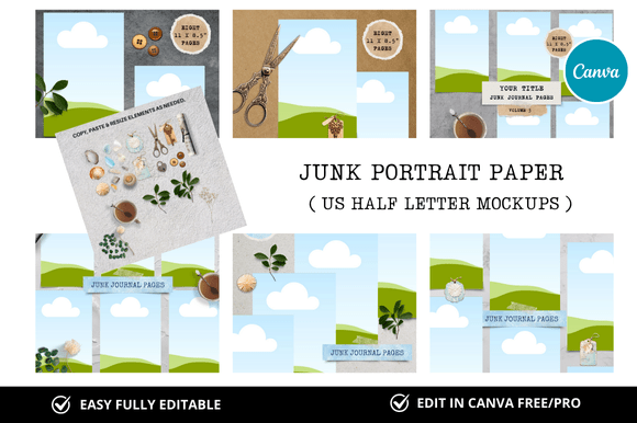 10 Journal Half Letter Etsy Mockup: Enhance Your Digital Product Listings with Professional Canva Templates
