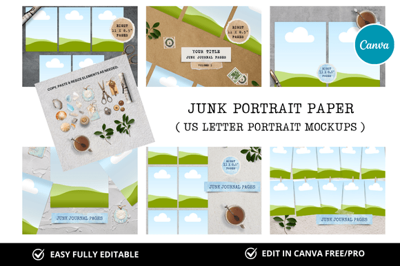 10 Journal Landscpe Etsy Mockup: Boost Your Digital Product Listings with Professional Canva Templates