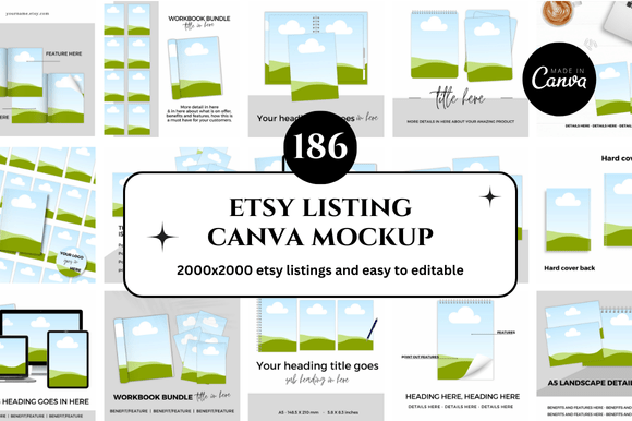 186 Etsy Canva Mockup