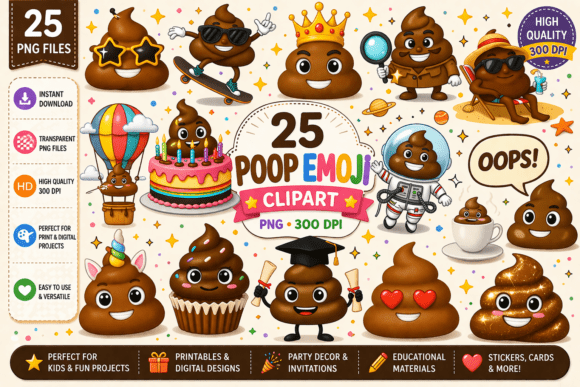 25 Playful Poop Emoji Clipart: Add Humor and Whimsy to Your Projects
