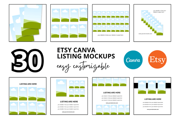 30 Flash Card Etsy Listings Mockup: A Must-Have for Digital Sellers