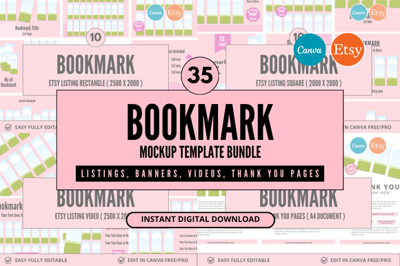35 Bookmark Etsy Canva Mockup Bundle: A Practical Guide for Digital Sellers