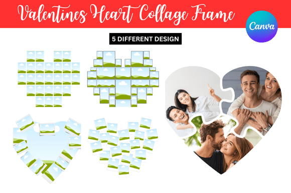 5 Heart Frame Mockup Canva: A Creative Solution for Your Digital Design Needs