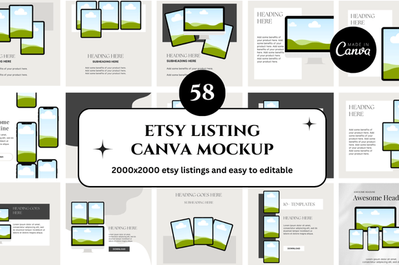 58 Etsy Canva Mockup: A Comprehensive Review for Digital Product Sellers
