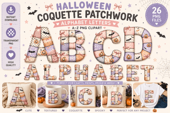Coquette Patchwork Polka Dot Alphabet Creative Guide