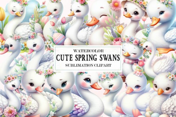 Cute Spring Swans Watercolor Clipart PNG: Your Complete Guide to Creative Projects