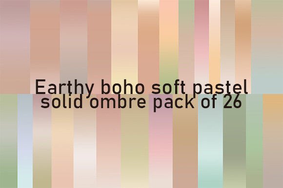 Earthy Boho Soft Pastel Ombre