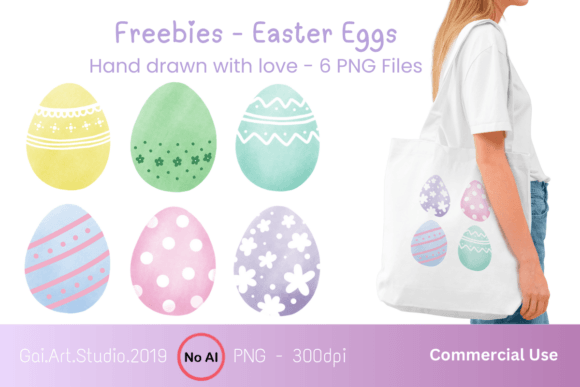 Freebies Easter Eggs – Hand Drawn
