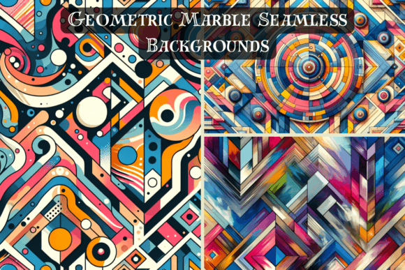 Geometric Marble Seamless Backgrounds: Design Versatility for Every Creative Project