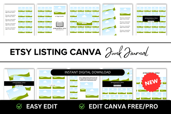 Junk Journal Etsy Listings Mockup
