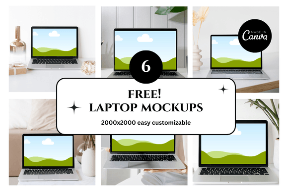 Laptop Etsy Canva Mockup