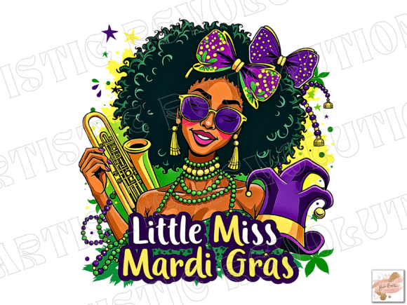 Little Mis Mardi Gras Png Black Girl Png: A Vibrant Addition to Your Creative Projects