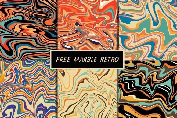 Marble Retro Pack of 6: Timeless Liquid Backgrounds