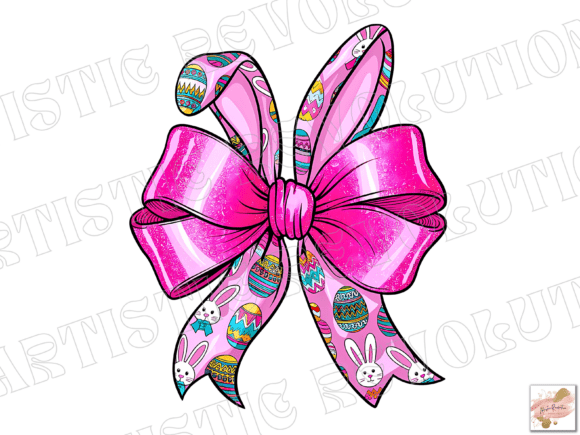 Pink Glitter Coquette Easter Bunny Bow: A Versatile Digital Asset for Creative Workflows