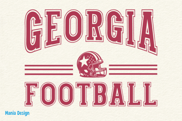 Retro Georgia Football PNG Fan Team SVG