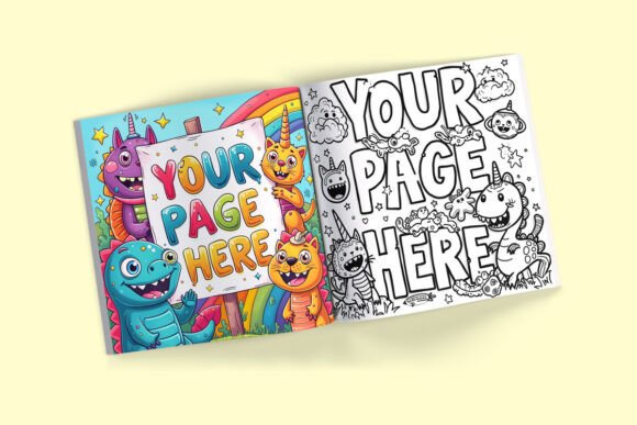 Square Open Book Pages Mockup: A Versatile Tool for Book Design Presentations