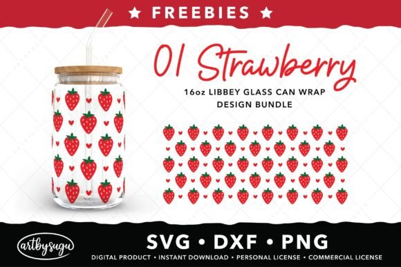 Strawberry Can Glass Wrap SVG Freebies: A Practical Look at What You Get and How to Use It