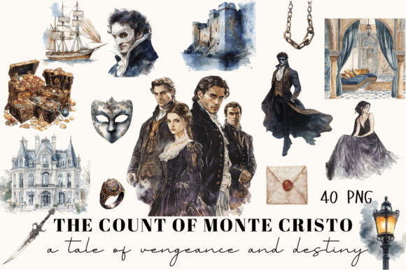The Count of Monte Cristo Gothic Art Print: A Haunting Elegance for Literary and Artistic Enthusiasts