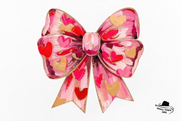 Valentines Day Coquette Bow Heart Png
