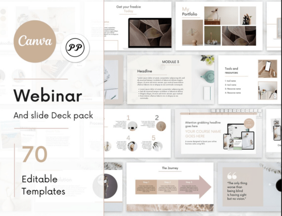 Webinar Canva Template: Create Stunning Webinars and Course Slides with Ease